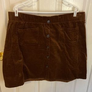 Torrid Brown Corduroy Skirt Size 2